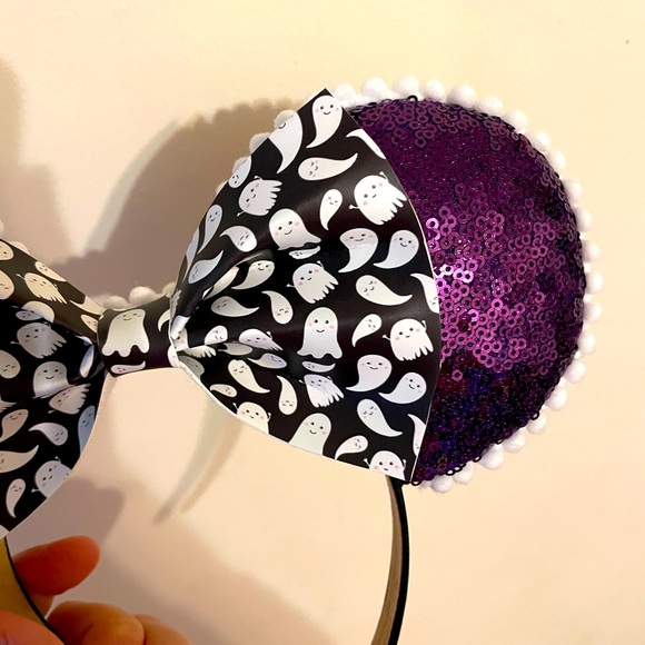 Purple sequin mouse ears, mouse ears, Minnie Mouse - Picture 5 of 5